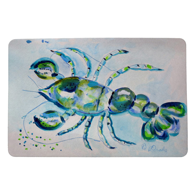 Tapis d'entrée antidérapant Lepe Crayfish 26 po x 18 po