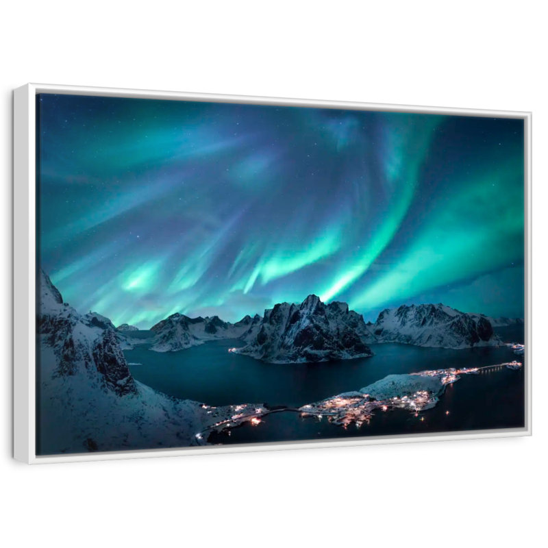 Aurora Display, Floating Frame White, 37" X 25"