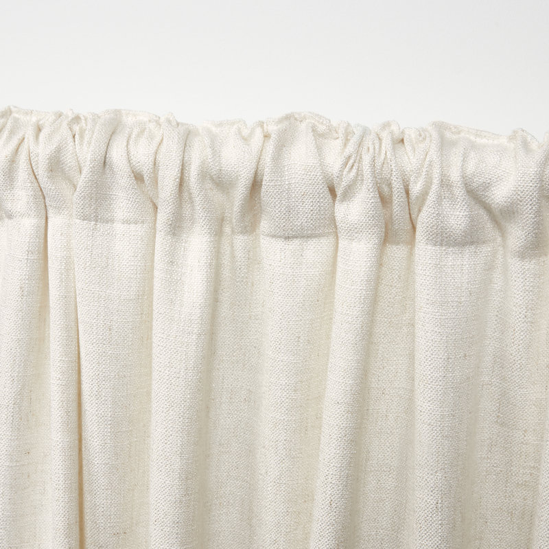 Lauren Ralph Lauren Vienna Light Filtering with Lining Back Tab/Rod Pocket Curtain Panel, Ivory, 54" x 108"