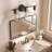 3-Light Bathroom Vanity Light with Clear Glass Shades