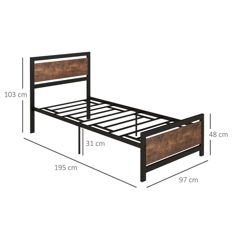 Sacaton UK Single - DE 90 X 190 Cm Metal Bed