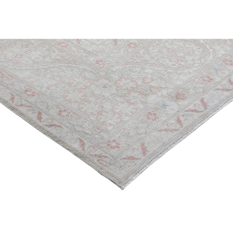 Hand Knotted Wool Abstract Area Rug in Gray