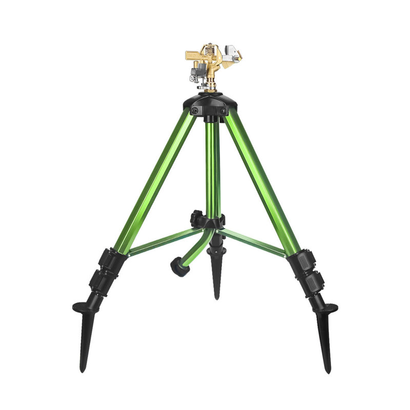 Garden Sprinkler with Tripod Base Adjustable 360 Degree Rotating Large Area Irrigation