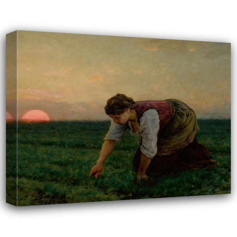 «A Weeder» par Jules Brittany - Art mural sur toile tendue avec châssis, H 24 po x l 17 po
