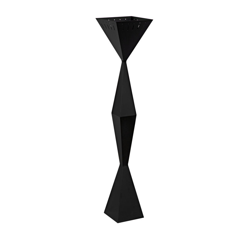 Brixton 66'' Matte Black Adjustable Torchiere Floor Lamp