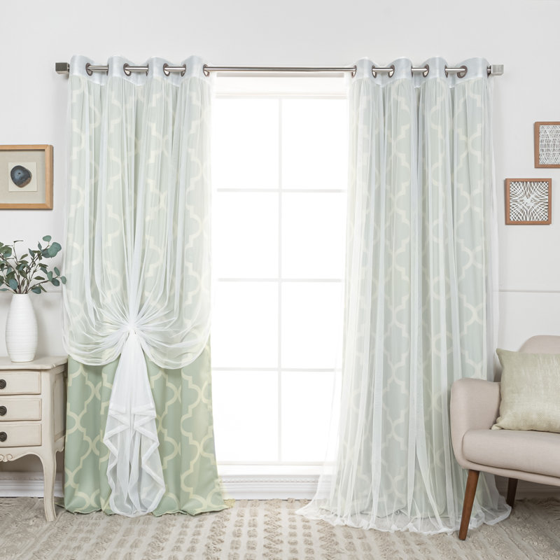 Toniana Room Darkening Curtain, Sage, 52" W x 84" L