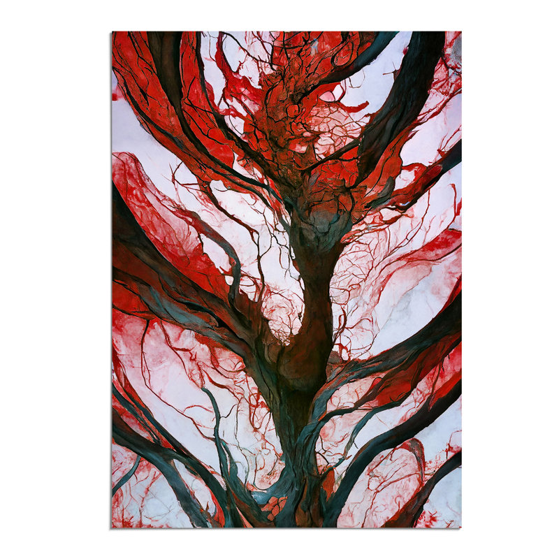 Tree Abstract Art No.5 - Wall Art, Paper, 42cm H x 29.7cm W, No Matte