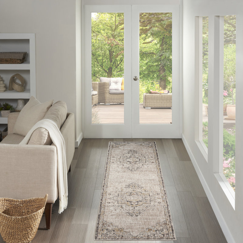 Tapis d'intérieur gris anthracite 2 pi 2 po x 10 pi Reuland, Tapis de couloir 2 pi 2 po x 10 pi