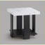 Ensemble de 3 tables basses modernes en faux marbre gris, fabrication robuste et amp; Assemblage facile pour le salon