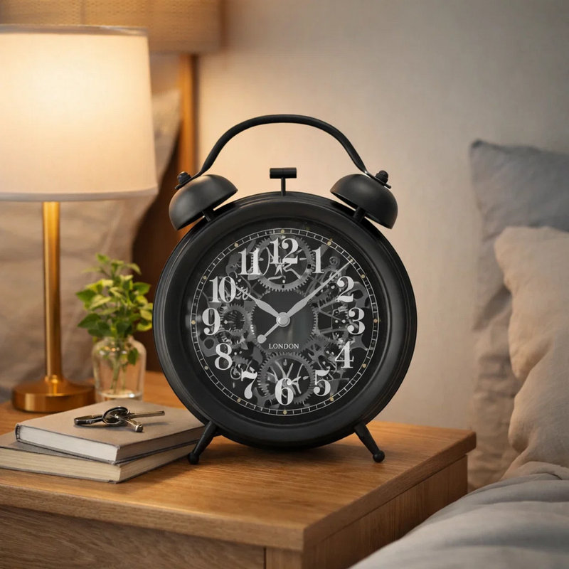 Horloge de table Liny, Argent argent