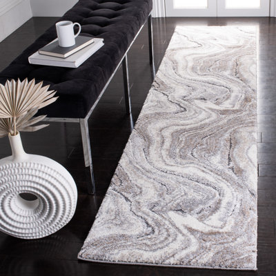 Tapis gris / ivoire / taupe Makenna
