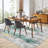 Modern Abstract Area Rug – Soft Low Pile, Machine Washable, Non-Slip, Non-Shedding, Mark Resistant – Yellow-Green Hue, 8x10ft-1453568854