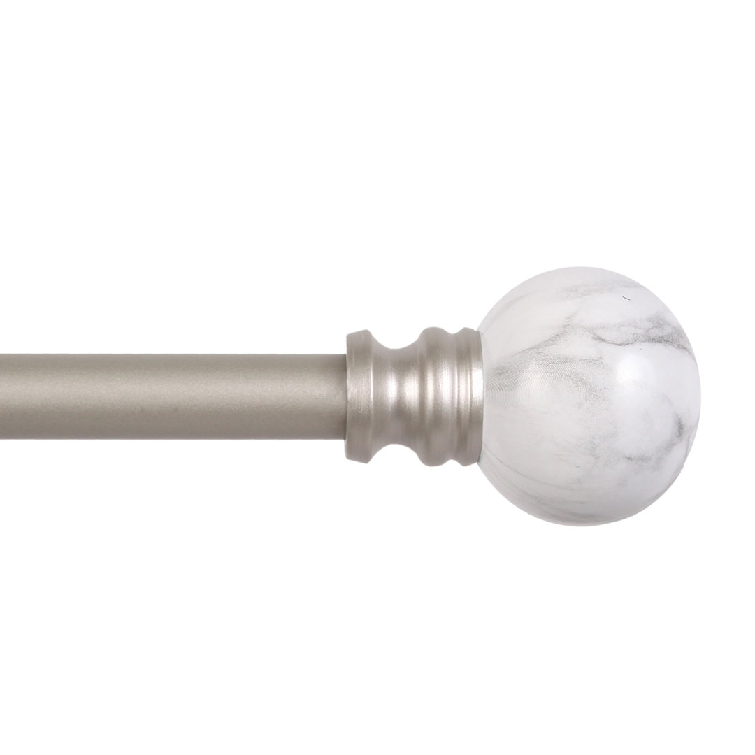 Kenney Fast Fit Easy Install Marble 30-84" Adjustable Window Curtain Rod Kenney