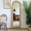 Miroir pleine longueur arqué tissé à la main pour salon, chambre à coucher et salle de bain-1071771548