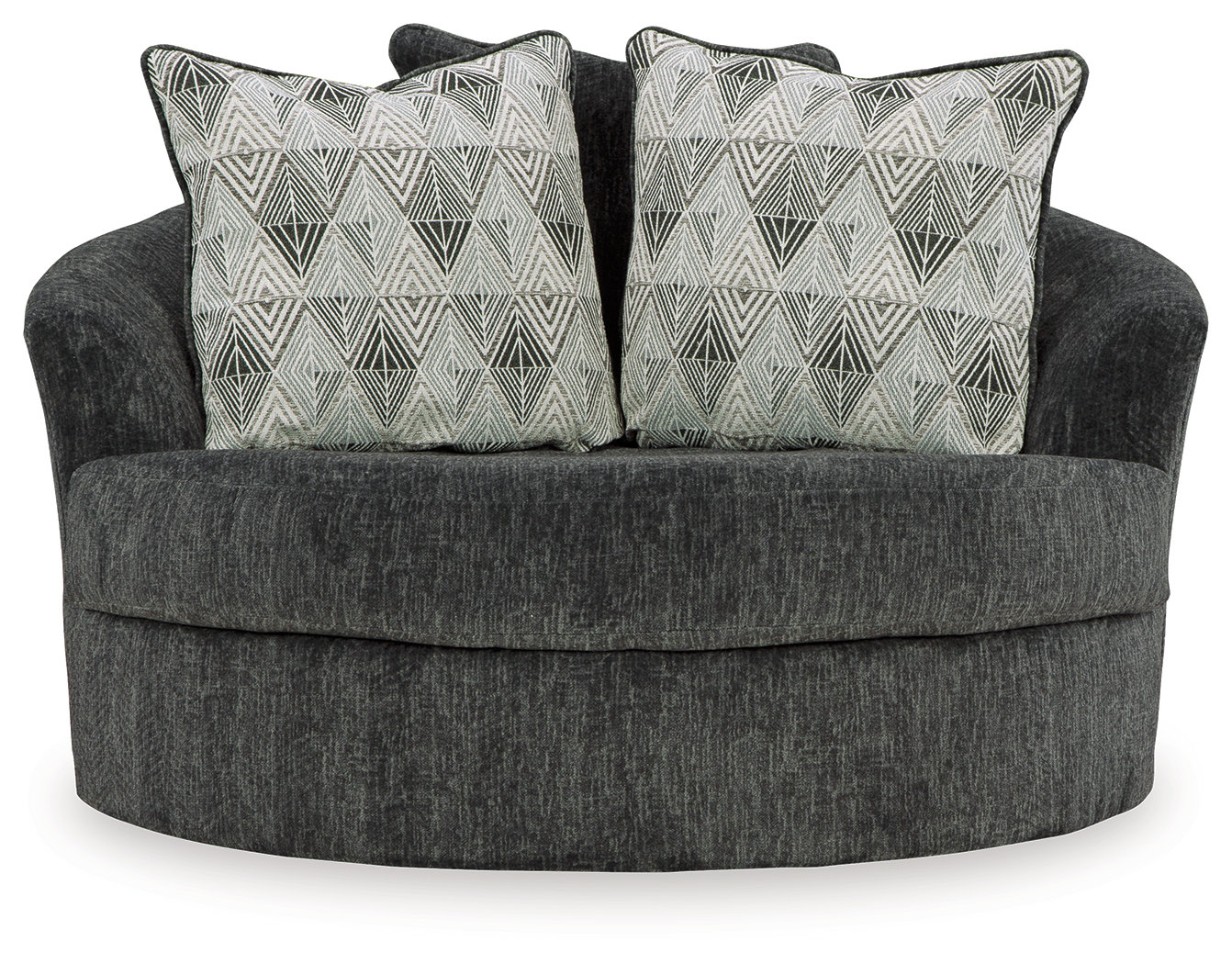 Signature Design by Ashley 56 inches W Polyester Swivel Chair and a ...