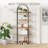 70.87'' Tall Arched Bookshelf, 5 Tier Bookcase With Metal Frame-1374317656