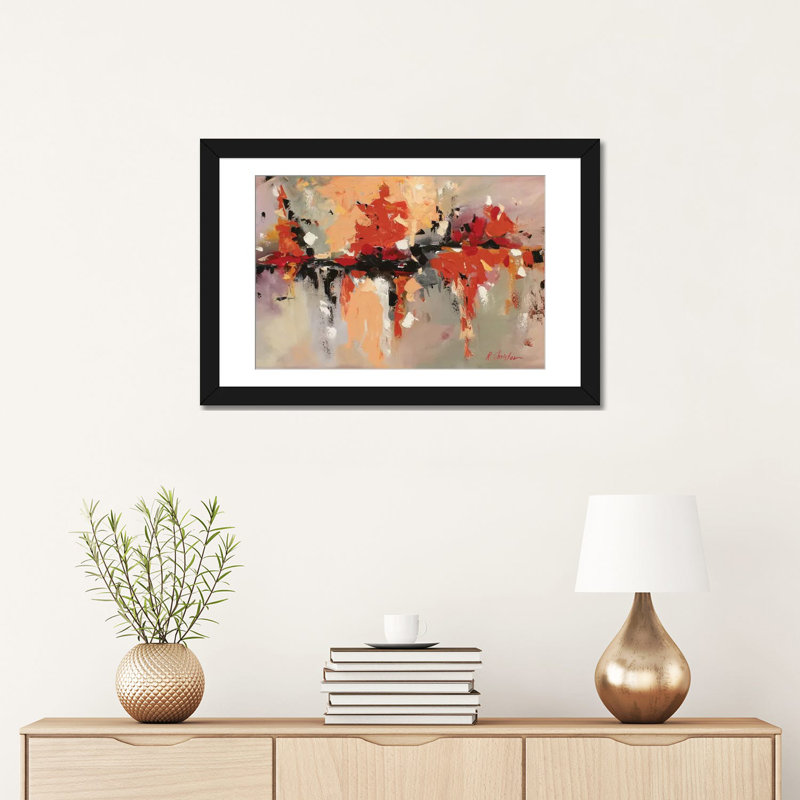 « joy », reproduction sur toile, H 16 po x l 24 po x P 1 po, Papier d'art encadré noir, Blanc