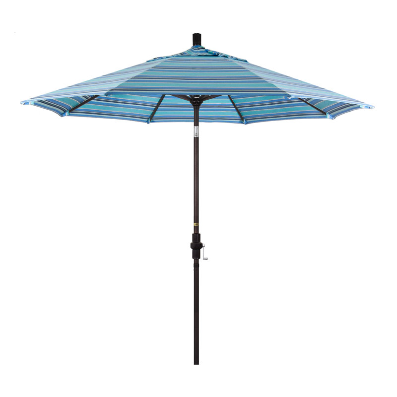 Parasol 9 'Market Sunbrella, Sunbrella® Dolce à rayures oasis