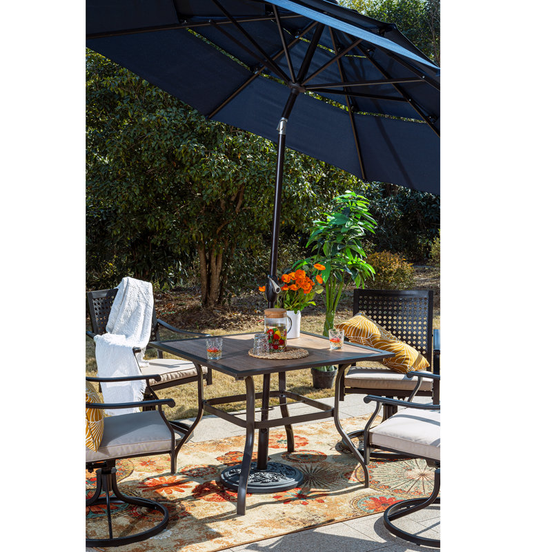 Ensemble de salle à manger pour 4 personnes avec table de parasol de 1,57 po