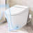 Toilet With Heated Seat - Dual Flush, Foot Sensor, Night , Auto Stylish Appearance Elegant