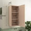 Meuble de salle de bain suspendu de 35,5 cm (14 po), meuble de rangement mural moderne pour petits espaces avec porte et étagères
