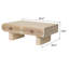 Table basse à bord arrondi avec tiroir en bois massif à motif floral, table basse pour salon, bureau