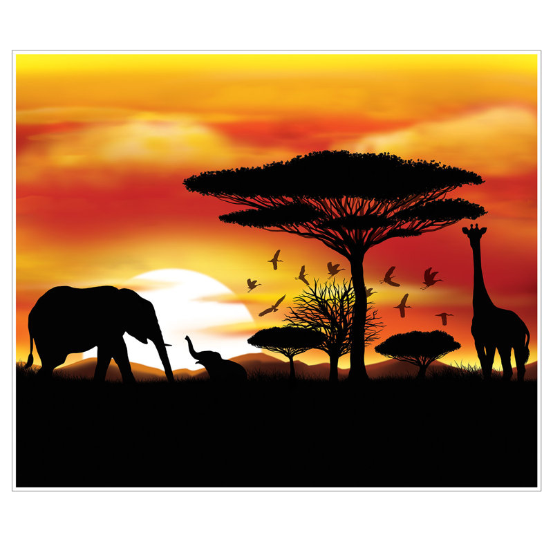 Safari Insta-Mural, 5 pi x 6 pi, paquet de 6