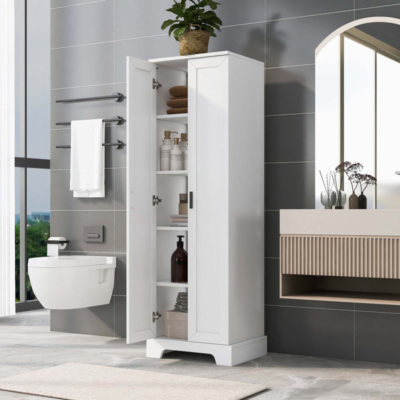 Armoire Line avec tablette réglable, Blanc