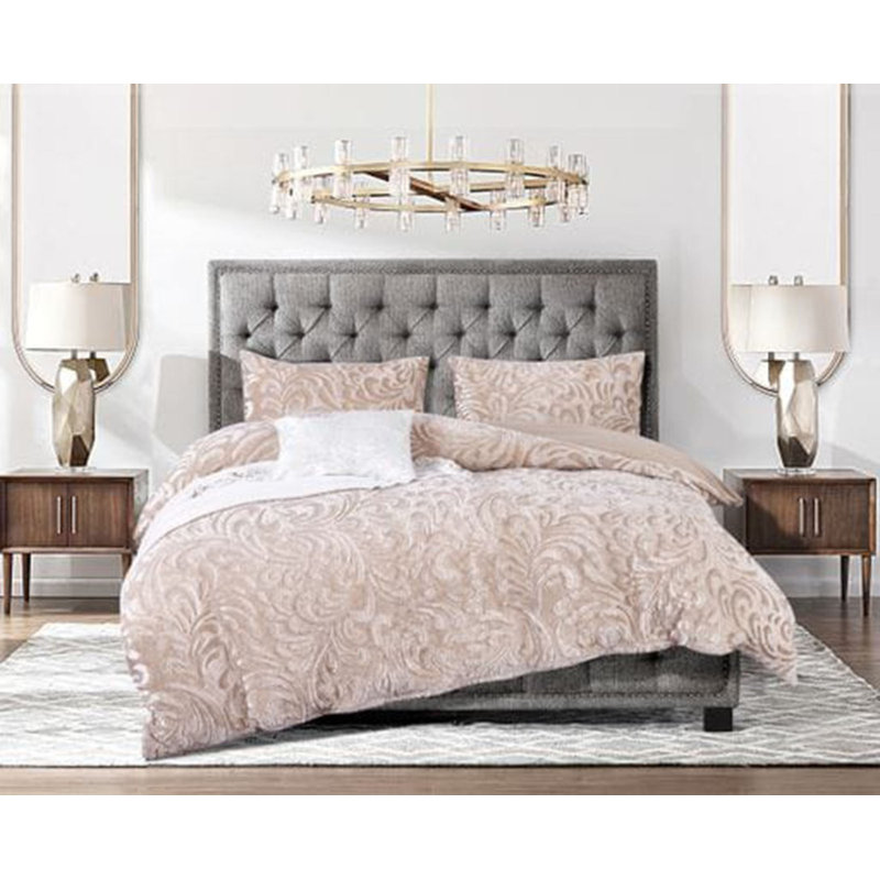 Berg Floral Duvet Cover Set with Pillowcases Included, Double Duvet Cover + 2 Standard Pillowcases, Beige