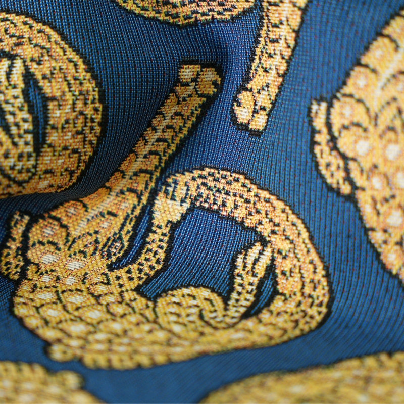 Croco Jacquard Fabric, Royal