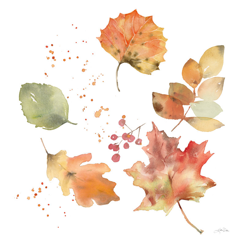 Falling Leaves I by Katrina Pete - Wrapped Canvas Painting, 51cm H x 51cm W