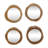 Dewey Solid Wood Circle Wall Mirror