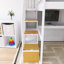 Lit mezzanine pleine grandeur avec escalier de rangement-109921772