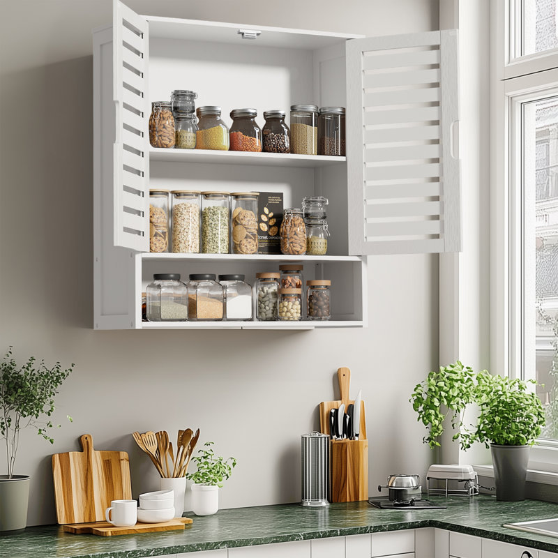 Meriton Bamboo Over The Toilet Storage, White