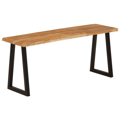  Banc en bois massif d'acacia 41,3 po Live Edge