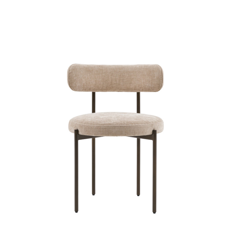Polyester Blend Upholstered Accent in Natural