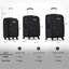 Ensemble de 3 valises souples extensibles Valise légère à roulettes 22 26 30 pouces