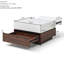 Table basse rotative polyvalente avec beaucoup de rangement et un design élégant pour votre salon