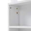 Lit superposé grand sur grand avec armoires de rangement intégrées, station de charge, échelle, barrières de sécurité, lit superposé en bois de pin massif, blanc-231522957