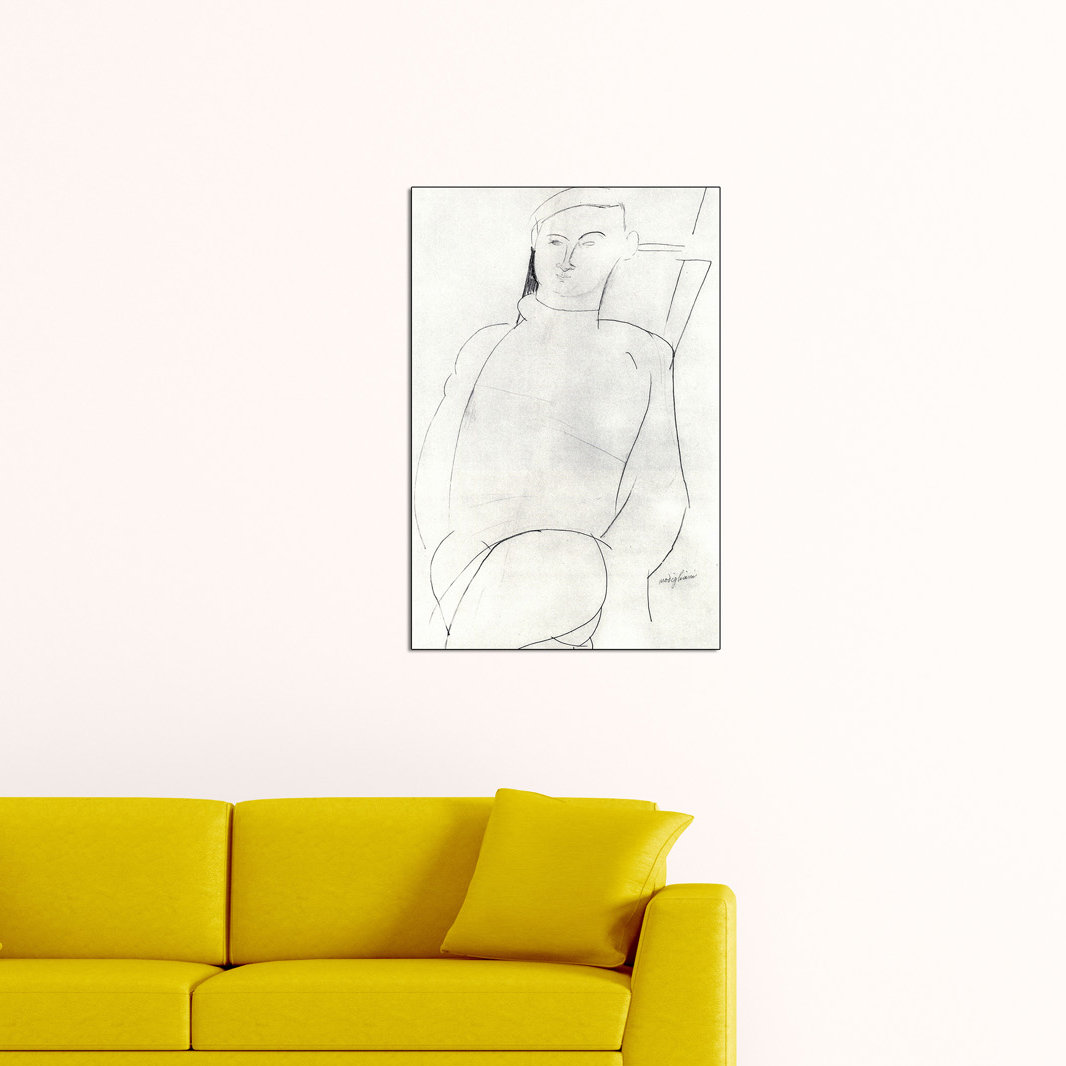 Jacques LipchitzDrawing by Modigliani Amedeo - Wrapped Canvas Rectangle Print Drawing Print