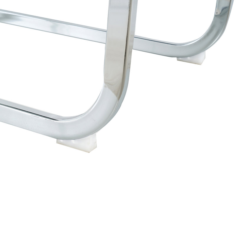 Chaises de salle à manger modernes avec rembourrage doux et coussin de siège confortable à 6 pieds, Blanc