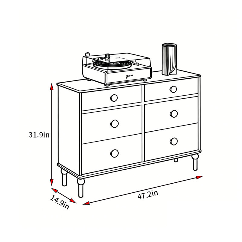 Commode d'appoint de style rétro français, Noir