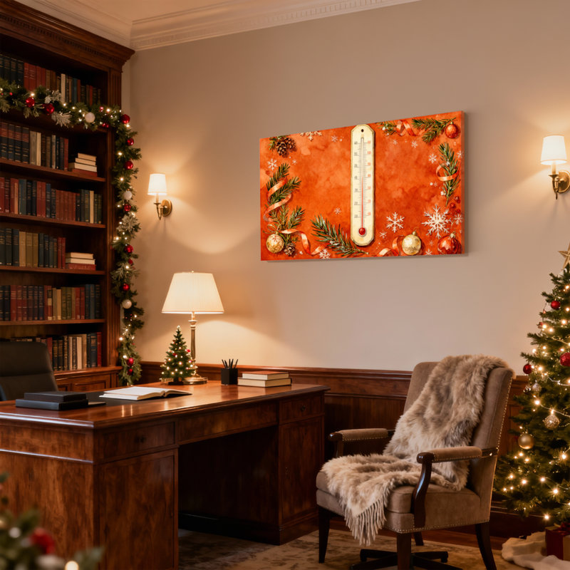«Christmas Christmas Holiday», ensemble de 3 impressions sur toile, H 12 po x l 18 po