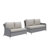 Kingon 80.75'' Wide Metal Loveseat with Cushions