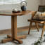Table de salle à manger ronde en bois massif noyer-1252264179