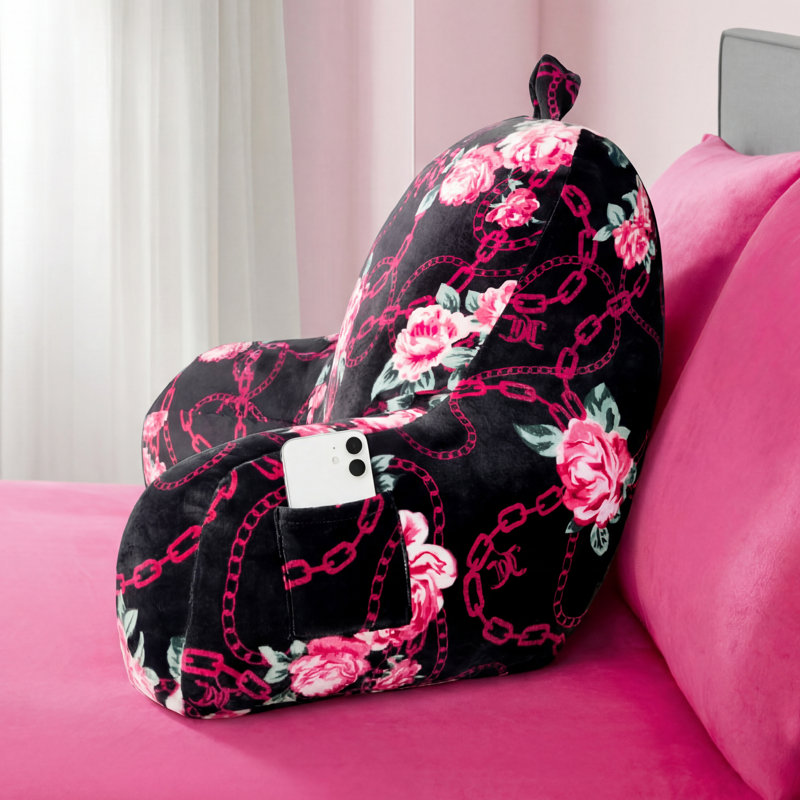 Juicy Couture 30" x 21" x 17" Backrest Pillow, Chain Rose