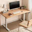Bureau rectangulaire en bois massif Burlywood + blanc-1199263374