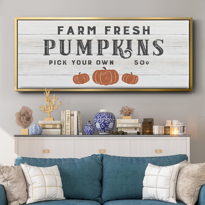 Farm Fresh Pumpkins- Framed Canvas