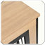 Chambre double en bois avec cage pour chien avec plateau amovible