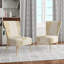 Chaise d'appoint rembourrée Gold Glam Stipes